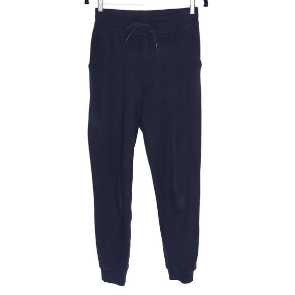 LULULEMON Scuba Jogger Black High-Rise Cotton Terry Drawstring Active Women's 4 - Picture 1 of 10